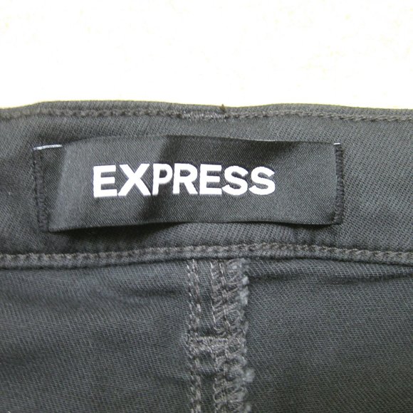 NWT Express black denim frayed hem shorts 2 - Picture 7 of 8